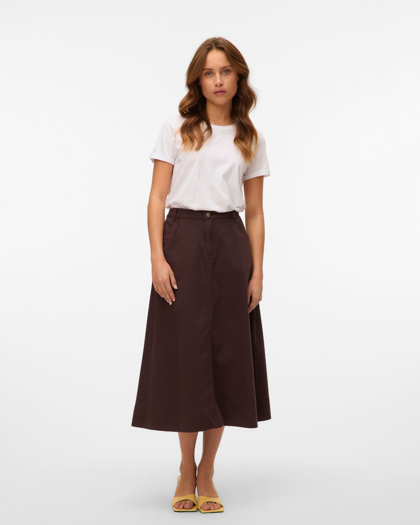 VMFILIA MIDI DENIM SKIRT